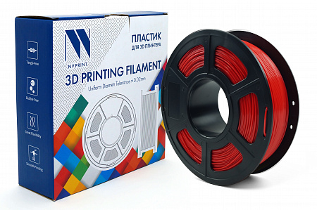 Филамент NV PRINT PETG Red Красный для 3D печати диаметр 1.75мм масса 1 кг