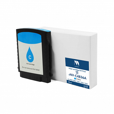 Струйный картридж NVP 11 (NV-C4836A) Cyan для HP BIJ 1000/1100/1200/2200 (28мл) совместимый