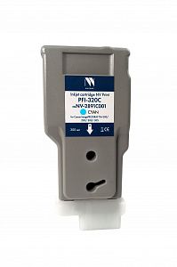 Струйный картридж NV Print PFI-320C (NV-2891C001) Cyan для Canon ImagePROGRAF TM-200/205/300/305/350/355 (300 мл) совместимый