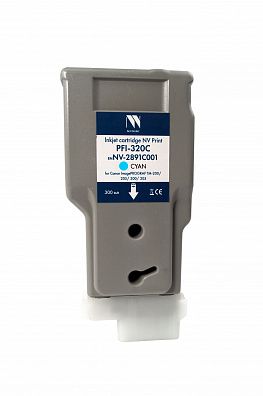 Струйный картридж NV Print PFI-320C (NV-2891C001) Cyan для Canon ImagePROGRAF TM-200/205/300/305/350/355 (300 мл) совместимый