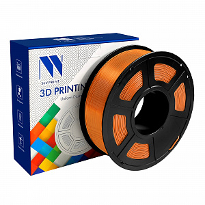 Филамент NV PRINT Silk PLA+ Orange Оранжевыйдля 3D печати диаметр 1.75мм    масса 1 кг
