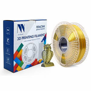 Филамент NV PRINT Silk PLA+  Black/Gold шелковистый черный и золотой  для 3D печати диаметр 1.75мм  длина 330 метров  масса 1 кг