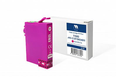 Струйный картридж NV Print T1283 (NV-C13T12834011) Magenta для Epson Stylus SX125/S22/BX305F/SX420W (13 мл) совместимый