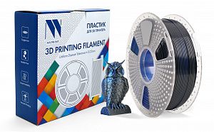 Филамент NV PRINT Silk PLA+  Black/Blue  для 3D печати диаметр 1.75мм  длина 330 метров  масса 1 кг