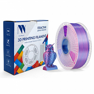 Филамент NV PRINT Silk PLA+  Red/Blue шелковистый красный+синий  для 3D печати диаметр 1.75мм    масса 1 кг
