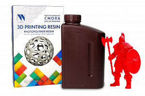 Фотополимерная смола NV PRINT Standard Resin Clear Red красный для 3D печати 1 кг (бут)