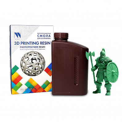 Фотополимерная смола NV PRINT Standard Resin Green зеленая для 3D печати;  1 кг/бут