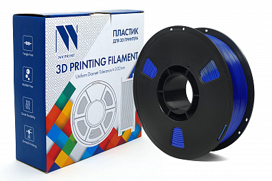 Филамент NV PRINT TPU Silk Dark Blue для 3D печати диаметр 1.75мм  длина 330 метров  масса 1 кг