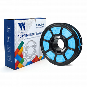 Филамент NV PRINT PLA+ Sky Blue небесно-синий для 3D печати диаметр 1.75мм  длина 330 метров  масса 1 кг