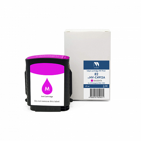 Струйный картридж NV Print 82 (NV-C4912A) Magenta для HP DesignJet 500/800 (69 мл) совместимый