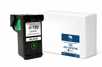 Струйный картридж NVP 130 (NV-C8767HE) Black для HP DJ 5743/6943, OJ 6313 (21мл) совместимый