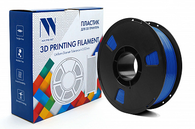Филамент NV PRINT TPU Silk  Blue Синий для 3D печати диаметр 1.75мм    масса 1 кг