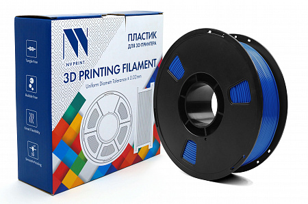 Филамент NV PRINT TPU Silk  Blue Синий для 3D печати диаметр 1.75мм    масса 1 кг