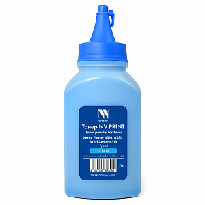 Тонер NV PRINT для Xerox Phaser 6510/6280/WC 6515 Type3 (70г) Cyan совместимый