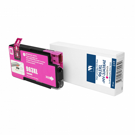 Струйный картридж NVP 963XL (NV-3JA28AE) Magenta для HP OfficeJetPro 9010/9020 (26 мл) совместимый (прошивка 2530C)