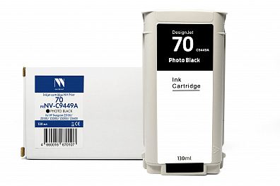 Струйный картридж NVP 70 (NV-C9449A) Photo Black для HP DesignJet Z2100/Z3100/Z3200 (130 мл) совместимый