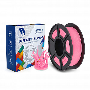 Филамент NV PRINT PLA Pink для 3D печати розовый, диаметр 1.75мм  длина 330 метров  масса 1 кг