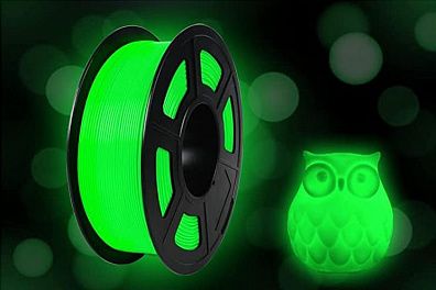 Филамент NV PRINT PLA Noctilucen (Glow In the Dark) Green для 3D печати диаметр 1.75мм  длина 330 метров  масса 1 кг