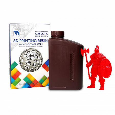 Фотополимерная смола NV PRINT Standard Resin Clear Red красный, полупрозрачный для 3D печати 1 кг (бут)