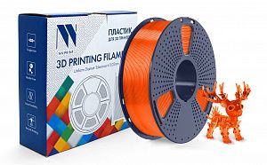 Филамент NV PRINT PLA+ Transparent Orange для 3D печати диаметр 1.75мм  длина 330 метров  масса 1 кг