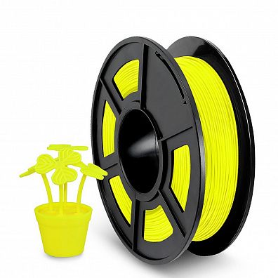 Филамент NV PRINT TPU Yellow для 3D печати диаметр 1.75мм  длина 165 метров  масса 0,5 кг