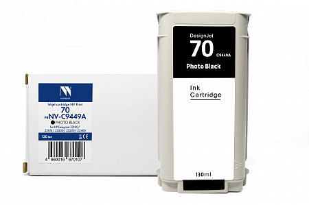 Струйный картридж NVP 70 (NV-C9449A) Photo Black для HP DesignJet Z2100/Z3100/Z3200 (130 мл) совместимый