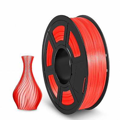 Филамент NV PRINT TPU Trans. Red для 3D печати диаметр 1.75мм  длина 165 метров  масса 0,5 кг