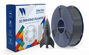 Филамент NV PRINT PLA High Speed Grey для 3D печати диаметр 1.75мм  длина 330 метров  масса 1 кг