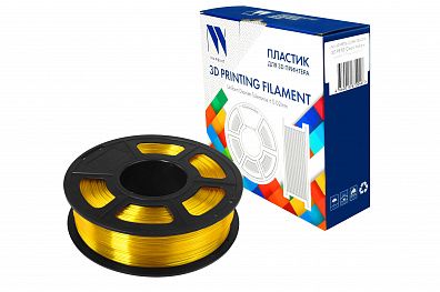 Филамент NV PRINT PETG Clear Yellow Прозрачно-желтый для 3D печати диаметр 1.75мм    масса 1 кг