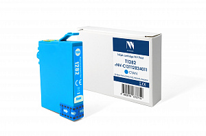 Струйный картридж NV Print T1282 (NV-C13T12824011) Cyan для Epson Stylus SX125/S22/BX305F/SX420W (13 мл) совместимый