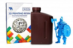 Фотополимерная смола NV PRINT Standard Resin Clear Blue для 3D печати 1 кг (бут)