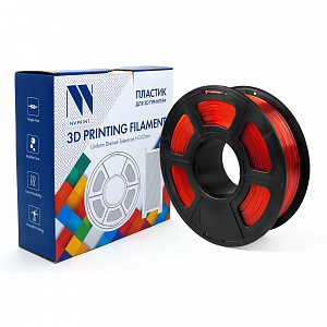 Филамент NV PRINT PETG Clear Red Прозрачно-красный для 3D печати диаметр 1.75мм   масса 1 кг