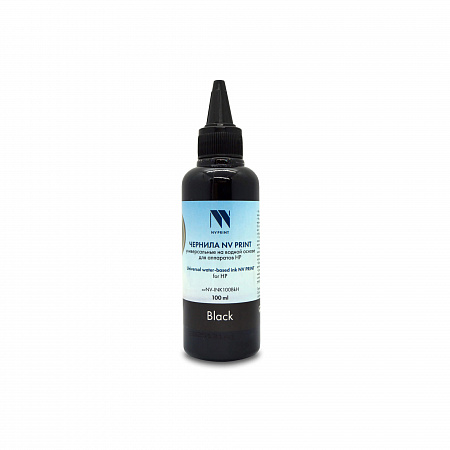 Чернила NV PRINT универсальные на водной основе для аппаратов HP (100 ml) Black совместимые