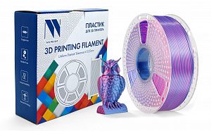 Филамент NV PRINT Silk PLA+  Red/Blue  для 3D печати диаметр 1.75мм  длина 330 метров  масса 1 кг
