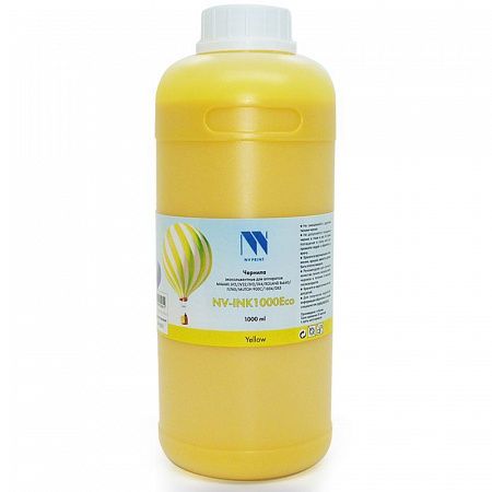 Чернила NV PRINT экосольвентные для аппаратов Epson, Mimaki, Mutoh, Roland (1000ml) Yellow