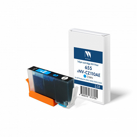 Струйный картридж NVP 655 (NV-CZ110AE) Cyan для HP DeskJet IA 3525/4615/5525/6525 (15 мл) совместимый