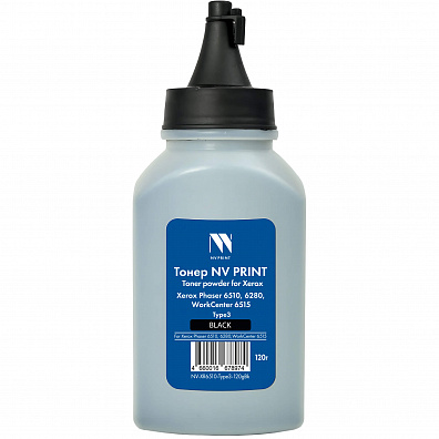 Тонер NV PRINT для Xerox Phaser 6510/6280/WC 6515 Type3 (120г) Black совместимый
