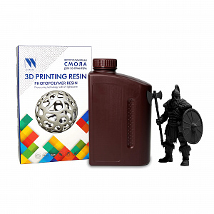 Фотополимерная смола NV PRINT высокой детализации 14K Standard Resin Black Черная для 3D печати 1 кг (бут)