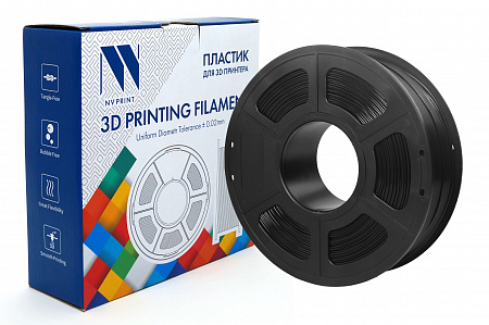 Филамент NV PRINT PA / Nylon Black (полиамид/нейлон) Черный для 3D печати диаметр 1.75мм   масса 1 кг