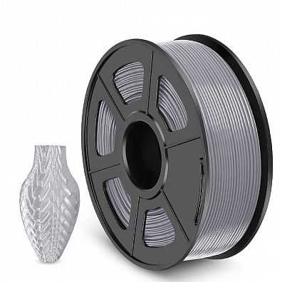 Филамент NV PRINT PETG Silver для 3D печати диаметр 1.75мм  длина 330 метров  масса 1 кг