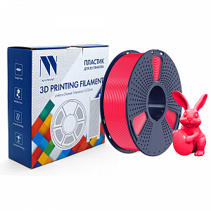 Филамент NV PRINT PETG Glow Red светящийся  красный для 3D печати диаметр 1.75мм    масса 1 кг