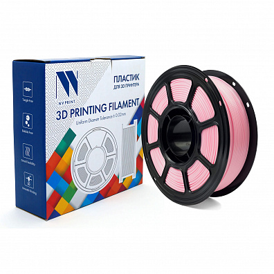 Филамент NV PRINT PETG Light Pink для 3D печати светло-розовый диаметр 1.75мм  масса 1 кг