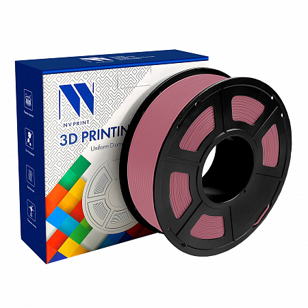 Филамент NV PRINT PLA Matte Pink матовый розовый для 3D печати диаметр 1.75мм  длина 330 метров  масса 1 кг