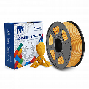 Филамент NV PRINT PLA Gold "Золотой" для 3D печати диаметр 1.75мм  длина 330 метров  масса 1 кг