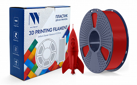 Филамент NV PRINT PLA High Speed Red для 3D печати диаметр 1.75мм  длина 330 метров  масса 1 кг