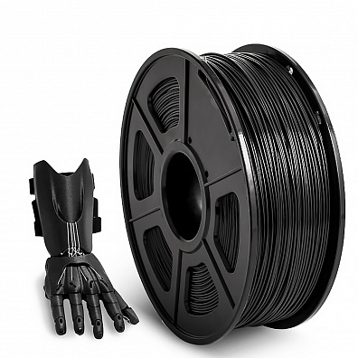 Филамент NV PRINT ABS Black Черный  для 3D печати диаметр 1.75мм  длина 330 метров  масса 1 кг