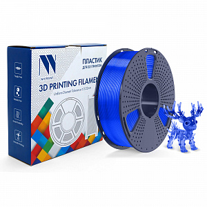 Филамент NV PRINT PLA Transparent Blue Прозрачно-cиний для 3D печати диаметр 1.75мм  длина 330 метров  масса 1 кг