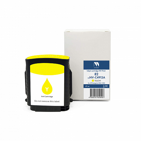 Струйный картридж NV Print 82 (NV-C4913A) Yellow для HP DesignJet 500/800 (69 мл) совместимый