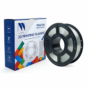 Филамент NV PRINT PETG Clear для 3D Прозрачный для 3D печати диаметр 1.75мм   масса 1 кг