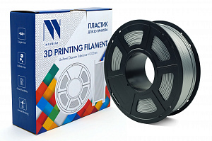 Филамент NV PRINT ABS Silver "Серебряный" для 3D печати диаметр 1.75мм масса 1 кг